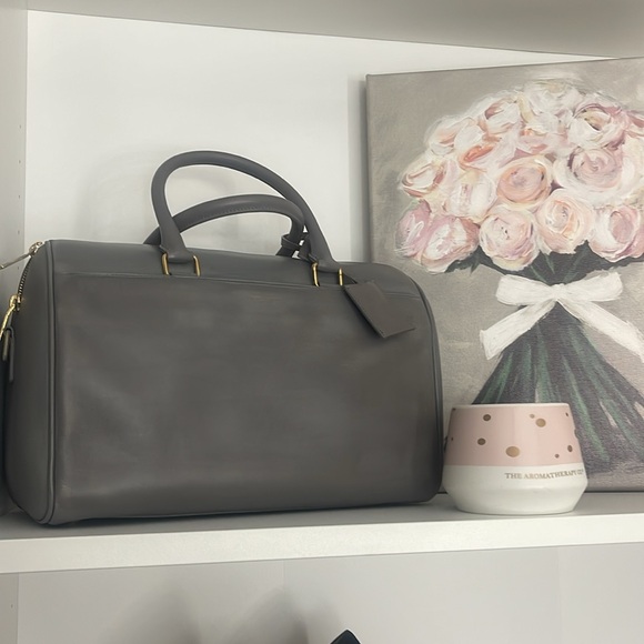 Saint Laurent Mini Duffle Bag in grey with strap & authenticity card - Picture 10 of 10
